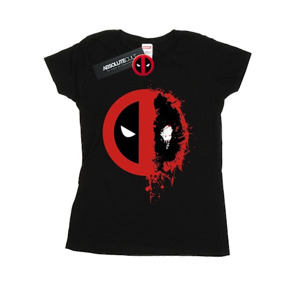 Marvel Womens/Ladies Deadpool Split Splat Logo Bomull T-shirt X Black XL