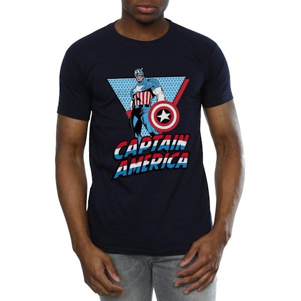 Marvel Herr Captain America Triangle T-Shirt M Deep Navy Deep Navy M