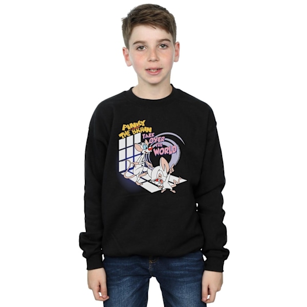 Animaniacs Boys Pinky And The Brain Take Over The World Sweatshirt Black 7-8 Years