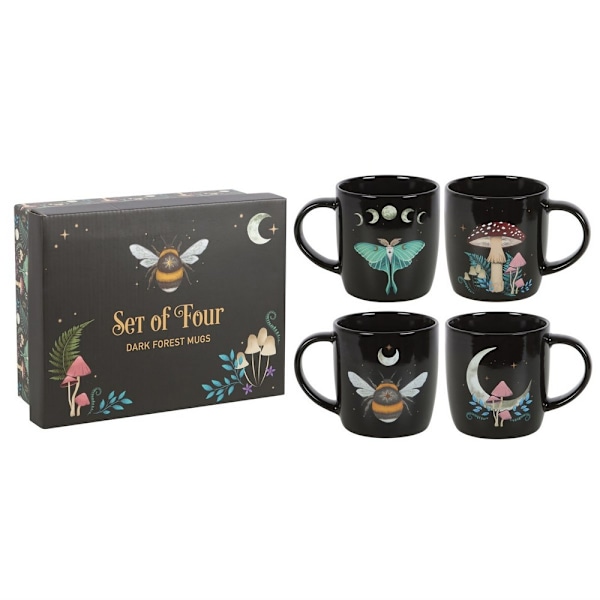 Something Different Dark Forest Mugg (4-pack) One Size Svart/ Black/Multicoloured One Size