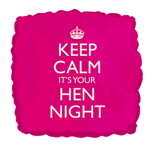 Creative Party 18 Inch Keep Calm Its Your Hen Night Balloon One Pink One Size
