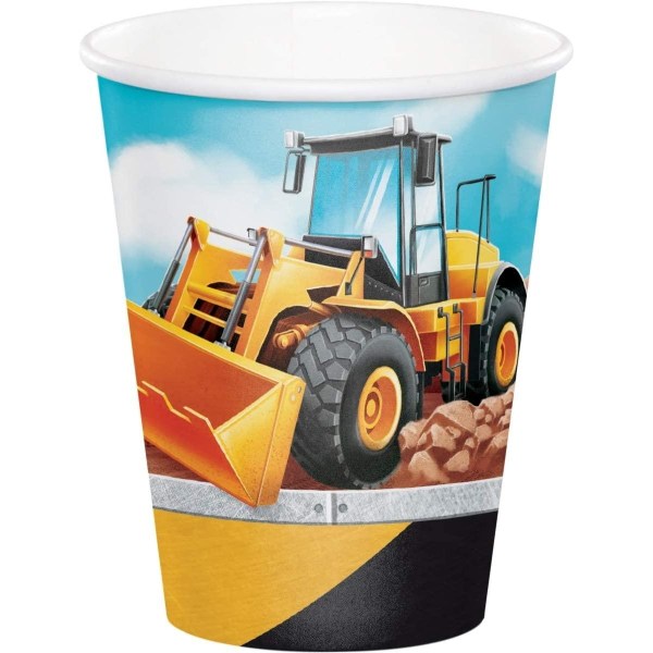 Creative Party Big Dig Construction Party Cup (paket med 8) One S Multicoloured One Size