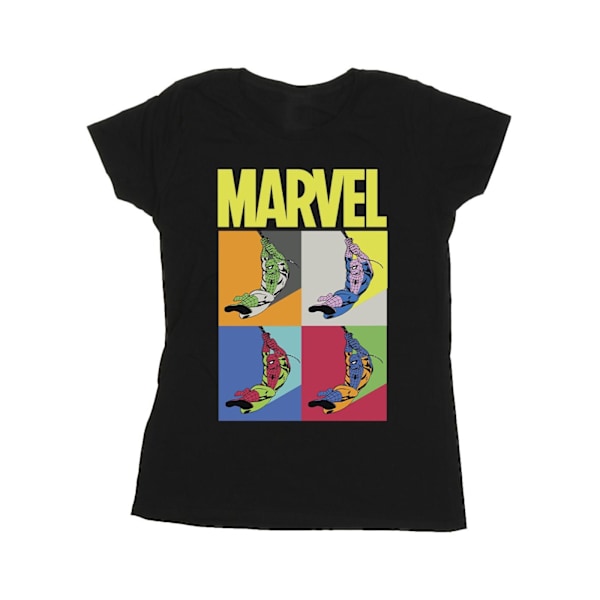 Marvel Dam/Kvinnor Spider-Man Pop Art Bomull T-shirt XXL Svart Black XXL