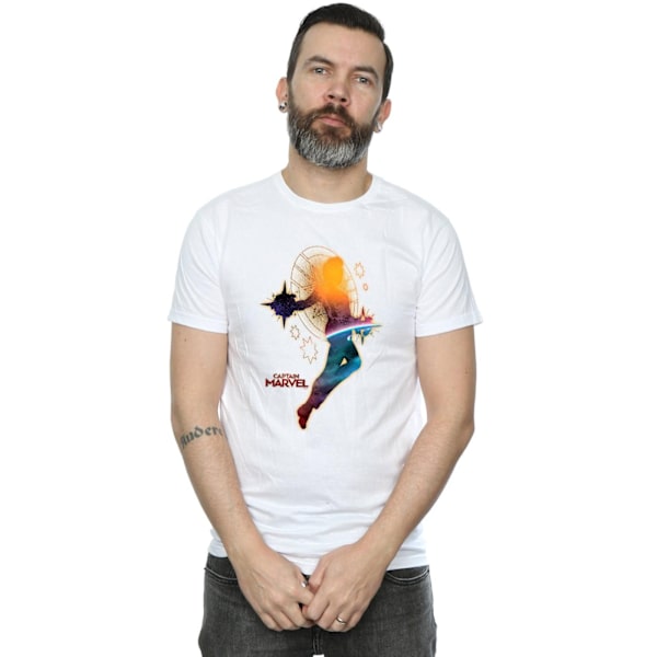 Marvel Herr Captain Marvel Nebula Flight T-Shirt 4XL Vit White 4XL