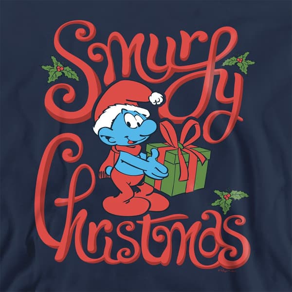 Smurfarna Unisex Vuxen Smurfig Julklappströja M Navy M