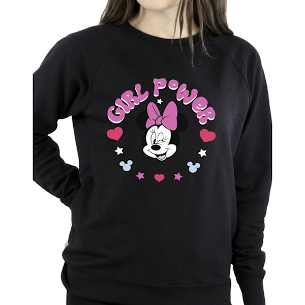 Disney Womens/Ladies Minnie Mouse Girl Power Sweatshirt S Svart Black S