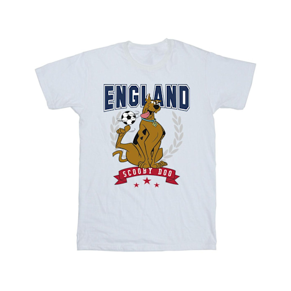 Scooby Doo Flickor England Fotboll Bomull T-shirt 7-8 År Vit White 7-8 Years