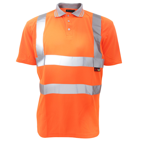 Warrior Daytona Hi-Vis Kortärmad Polotröja 3XL Fluorescerande Fluorescent Orange 3XL