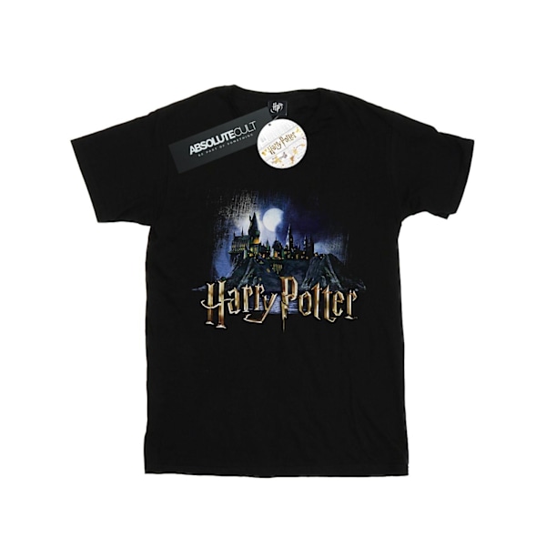 Hary Potter Dam/Damer Hogwarts Slott Bomull Boyfriend T-Sh Black XL