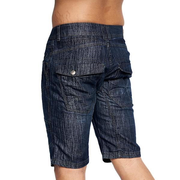 Crosshatch Winston MVE Denim Shorts 30R Mörk Tvätt Dark Wash 30R