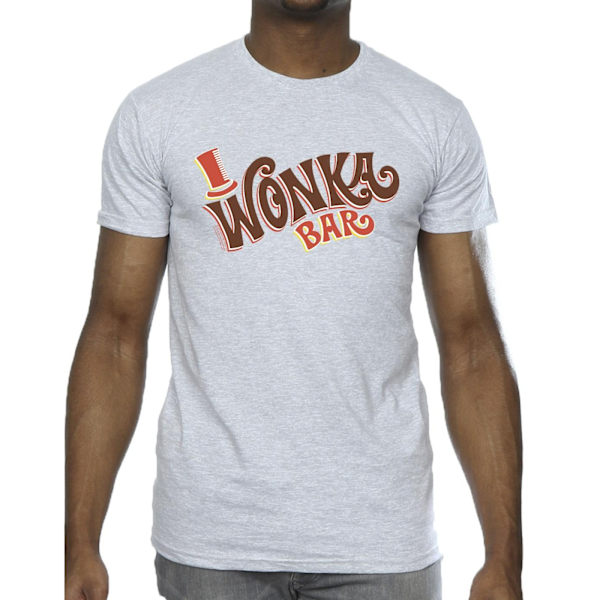 Willy Wonka Bar Logo T-shirt för män, 4XL, sportgrå Sports Grey 4XL