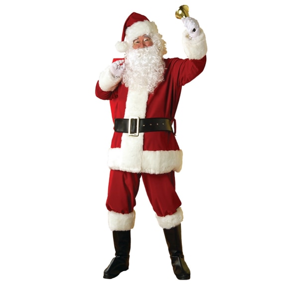 Bristol Novelty Unisex Adult Regal DLX Santa Claus Plysch Kostum Red/White One Size