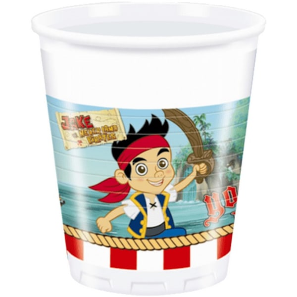 Jake och piraterna i landet Ingenstans plastpartymugg (8-pack) O Multicoloured One Size