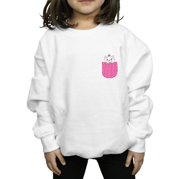 Disney Girls Aristocats Marie Chest Sweatshirt 5-6 år Vit White 5-6 Years