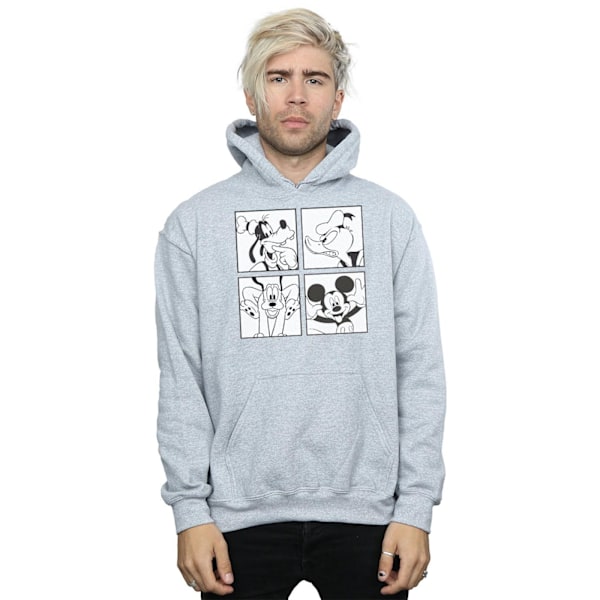 Disney Herr Mickey, Donald, Goofy Och Pluto Boxad Hoodie XL Spo Sports Grey XL