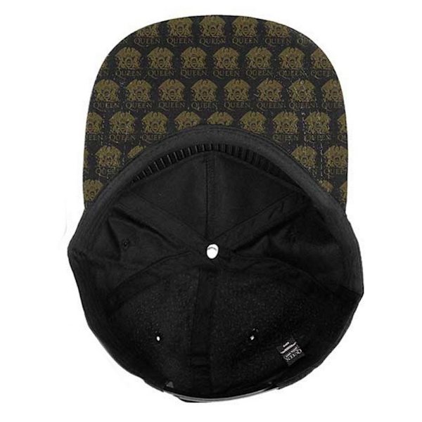 Queen Unisex Vuxen Crest Snapback Cap En Storlek Svart Black One Size