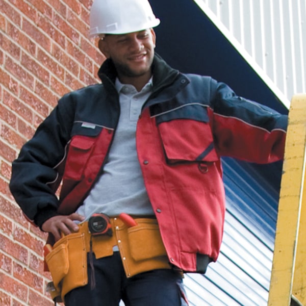 Result Workguard Herr Zip Ärm Högpresterande Vattenavvisande Vindtät Jacka Red/Navy S
