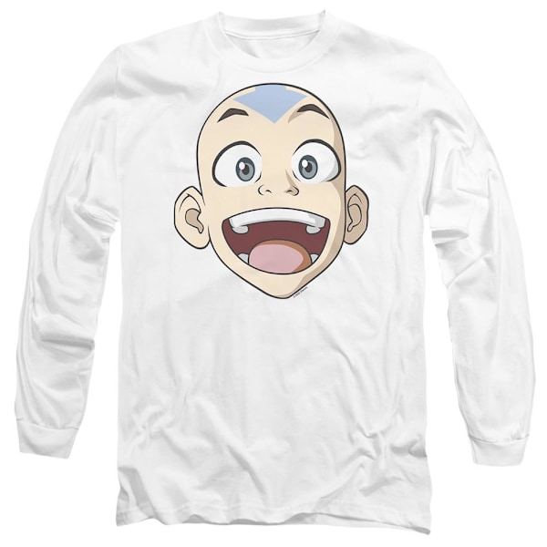Avatar: The Last Airbender Unisex Vuxen Aang Big Face T-Shirt X White XL