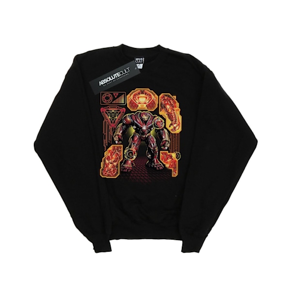 Marvel Girls Avengers Infinity War Hulkbuster Blueprint Sweatshirt Black 12-13 Years