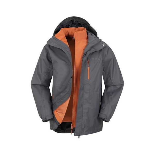 Mountain Warehouse Bracken Extreme 3-i-1 Vattentät Jacka för Herr Dark Grey XS