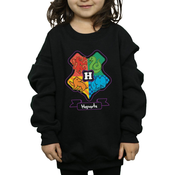 Harry Potter Hogwarts Junior Crest Sweatshirt för flickor 7-8 år B Black 7-8 Years