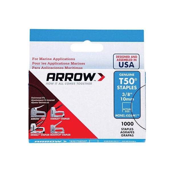 Arrow T50 Monel Klammer 10mm - 3/8 tum Flerfärgad Multi Colour 10mm - 3/8 inch