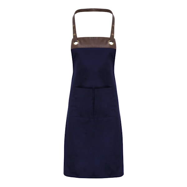 Premier Espresso Haklappsförkläde One Size Marinblå/Brun Navy/Brown One Size