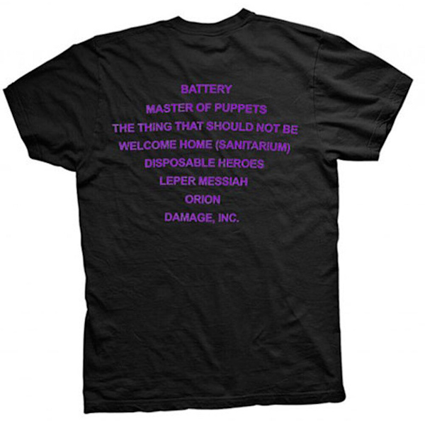 Metallica Unisex Adult Master Of Puppets Back Print T-Shirt M B Black M