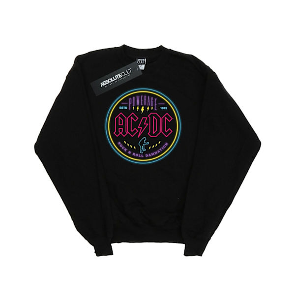 AC/DC Girls Circle Neon Sweatshirt 9-11 år Svart Black 9-11 Years