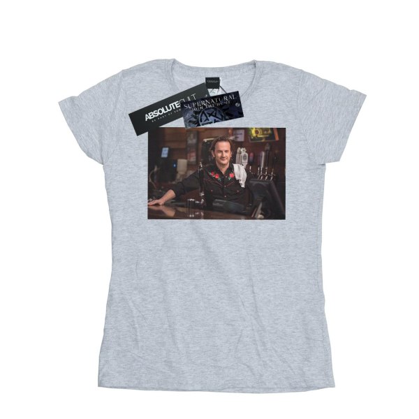 Supernatural Dam/Kvinnor Gabriel's Bar Bomull T-Shirt M Sport Sports Grey M