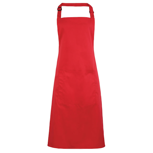 Premier Dam/Kvinnors Färger Bip Förkläde Med Ficka / Arbetskläder Strawberry Red One Size