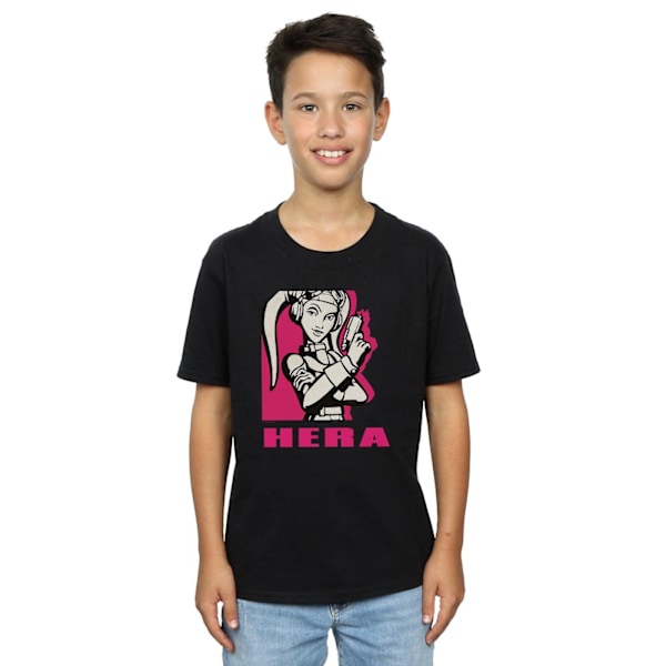 Star Wars Boys Rebels Hera T-shirt 9-11 år Svart Black 9-11 Years