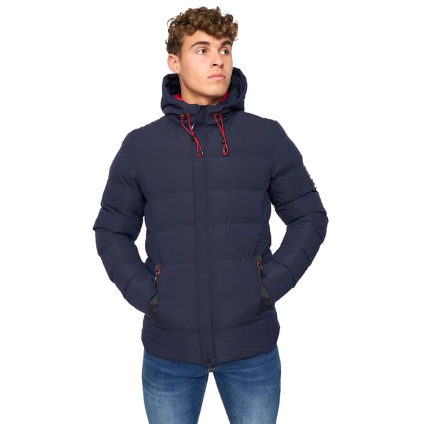 Crosshatch Kampleys Herr Vadderad Jacka med Prägling XL Marinblå Navy XL