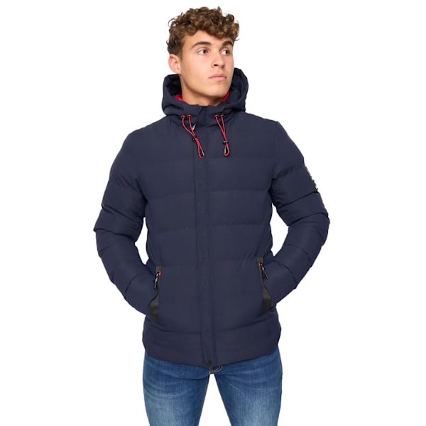 Crosshatch Kampleys Vadderad Jacka med Prägling Herr XXL Marinblå Navy XXL