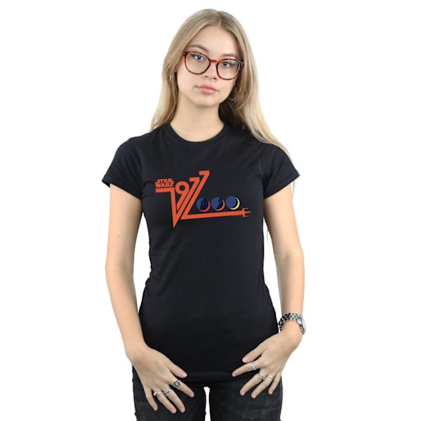 Star Wars Dam/Damer Retro 1977 Dödsstjärnan Bomull T-shirt L Black L