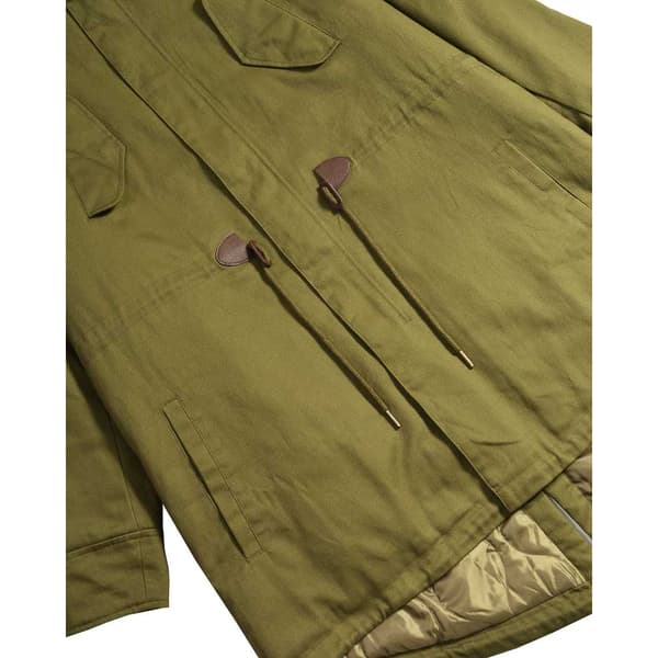 Lambretta Herr Parkas i Bomullscanvas M Khakigrön Khaki Green M
