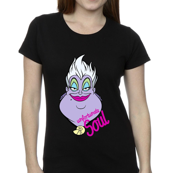 Disney Dam/Kvinnor Skurkar Ursula Olycklig Själ Bomull T- Black L
