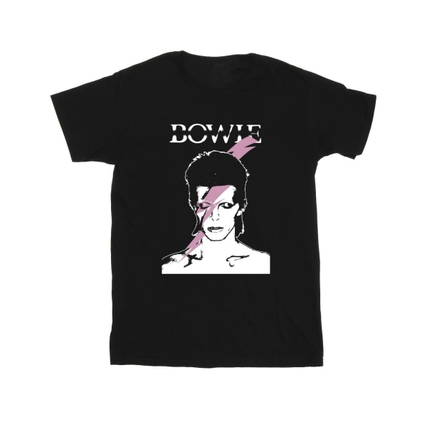 David Bowie Boys Pink Flash T-Shirt 5-6 Years Black Black 5-6 Years