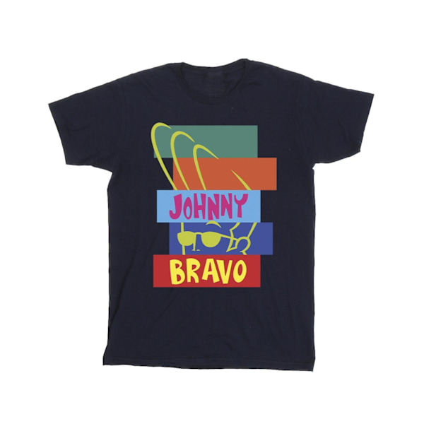 Johnny Bravo Boys Rectangle Pop Art T-Shirt 12-13 år Marinblå Navy Blue 12-13 Years