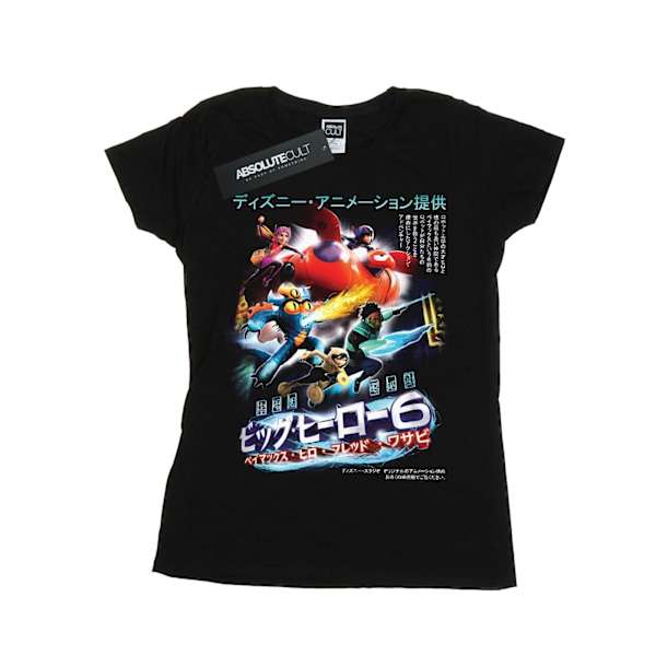 Disney Dam/Kvinnor Big Hero 6 Anime Cover Bomull T-shirt S Svart Black S