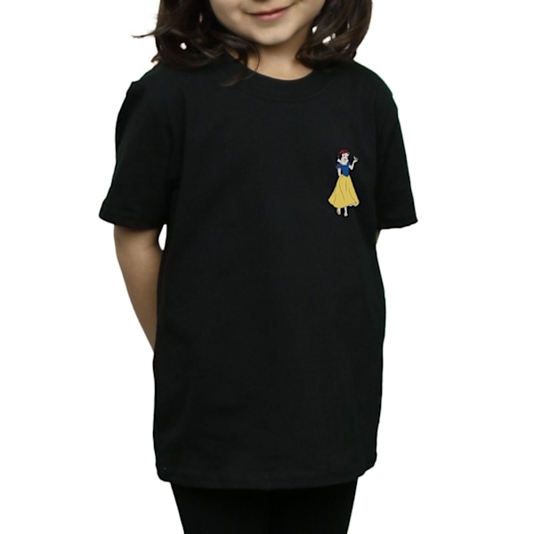 Disney Princess Girls Snow White Chest Cotton T-Shirt 9-11 År Black 9-11 Years