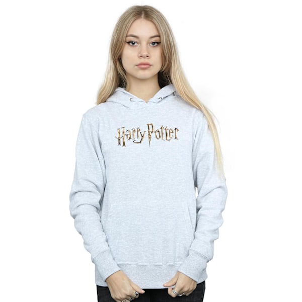 Harry Potter Dam/Dam Full Colour Logo Hoodie L Sports Grå Sports Grey L