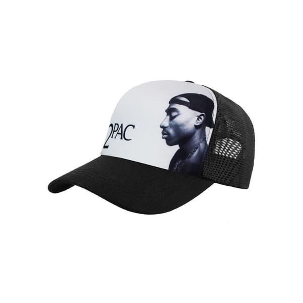 Tupac Shakur Unisex Vuxen Profilbild Mesh Panel Baseball Cap Black/White One Size
