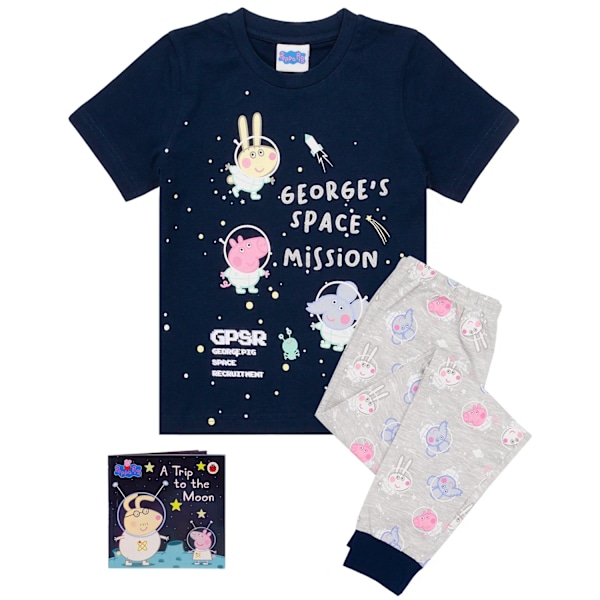 Greta Gris Pojk Pyjamas Set 18-24 Månader Marinblå Navy 18-24 Months