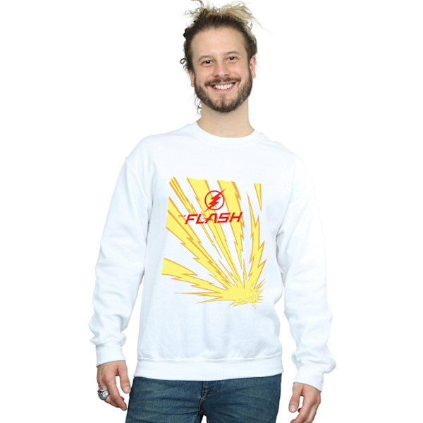 DC Comics Herr The Flash Lightning Bolts Sweatshirt XXL Vit White XXL