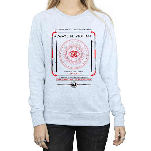 Fantastiska vidunder Kvinnor/Damer Alltid Vara Vaksam Sweatshirt M Heather Grey M