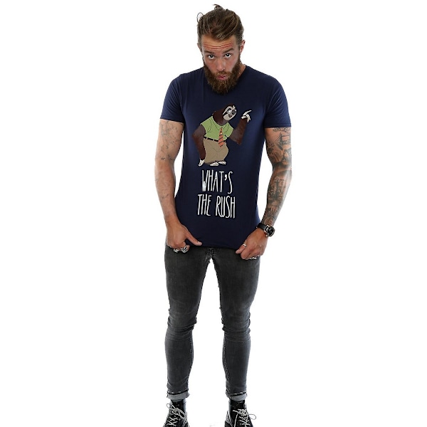 Zootropolis Herr What´s The Rush Bomull T-shirt XXL Marinblå Navy Blue XXL