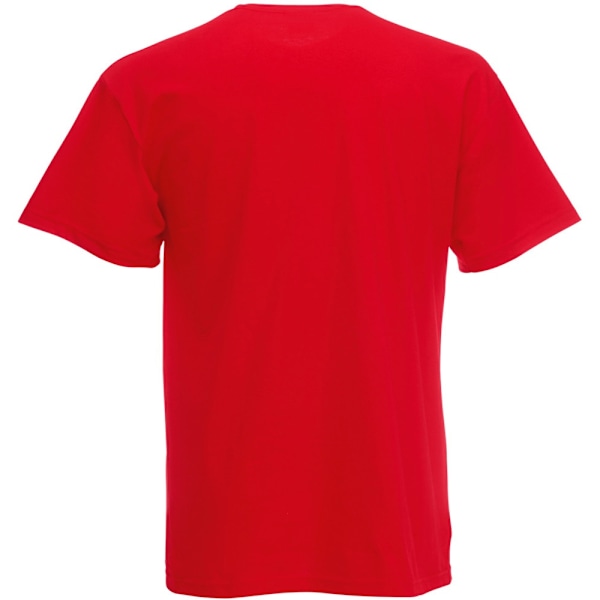 Fruit Of The Loom Mens Valueweight V-Neck, Kortärmad T-shirt Red 2XL