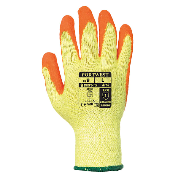 Portwest Unisex Adult A150 Classic Grip Gloves XL Orange Orange XL