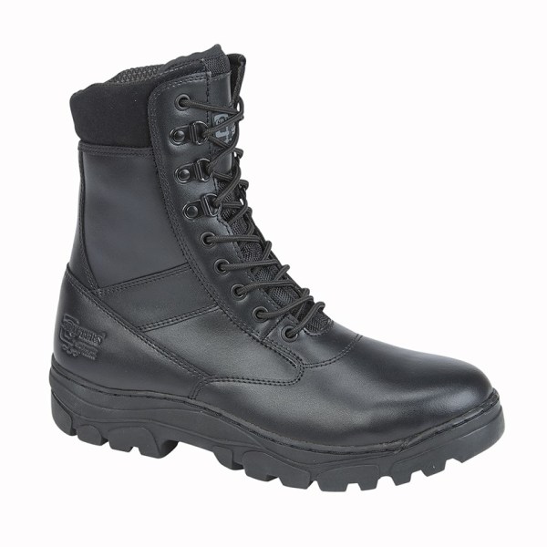 Grafters Herr Maverick Leather Combat Boots 9 UK Black Black 9 UK